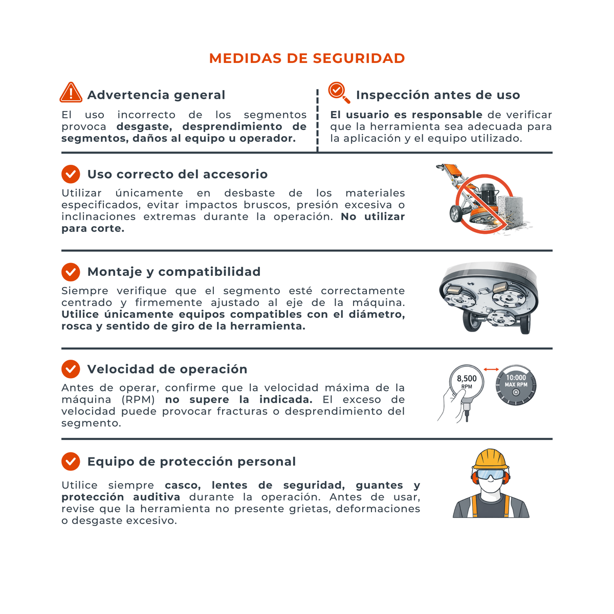 Segmentos flecha (Kit 9 pzas)