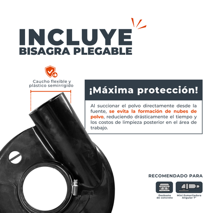 Guarda Extractora de Polvo de 7 Pulgadas para Esmeriladora