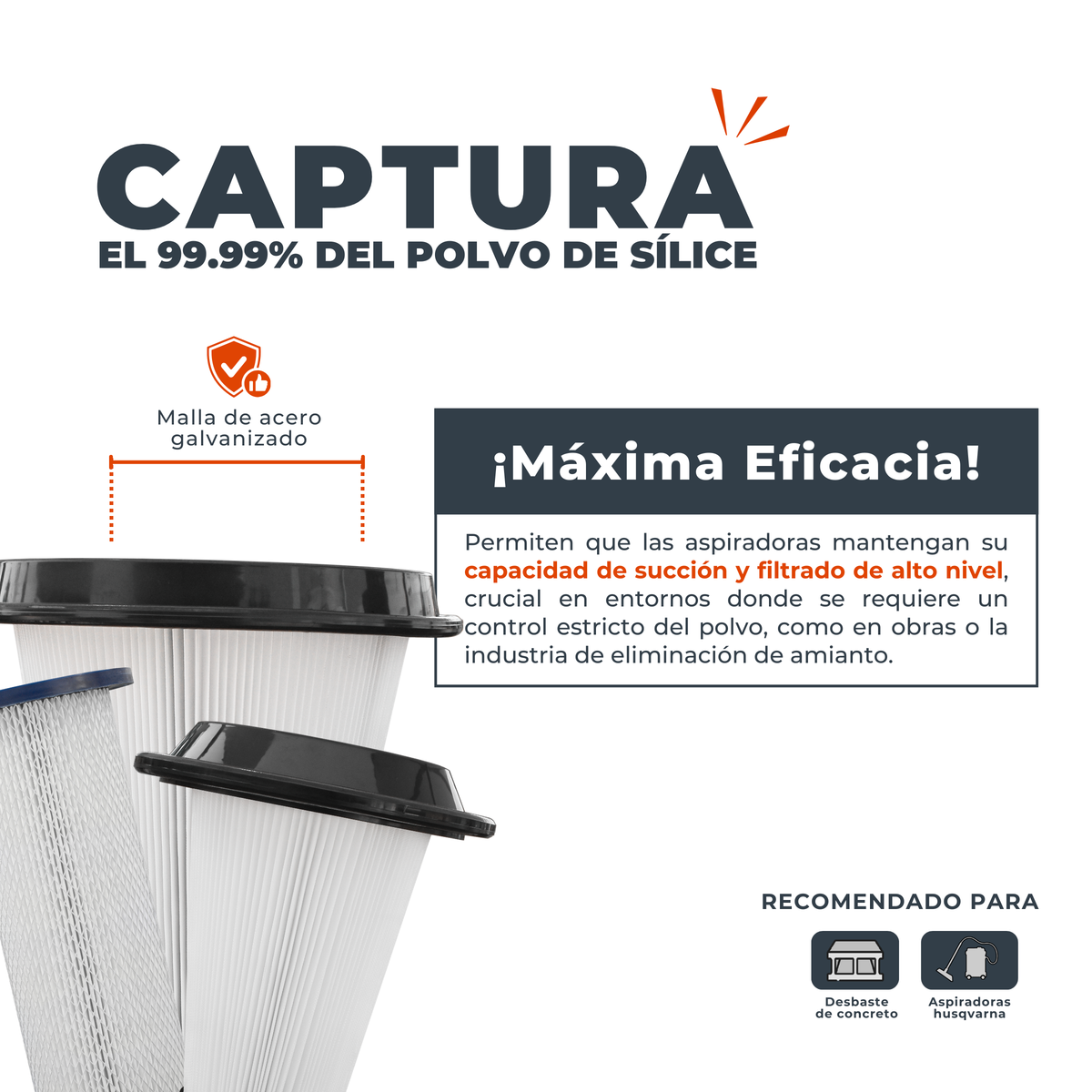 Filtro Psi Para Colector De Polvo Husqvarna S26 - Industrial