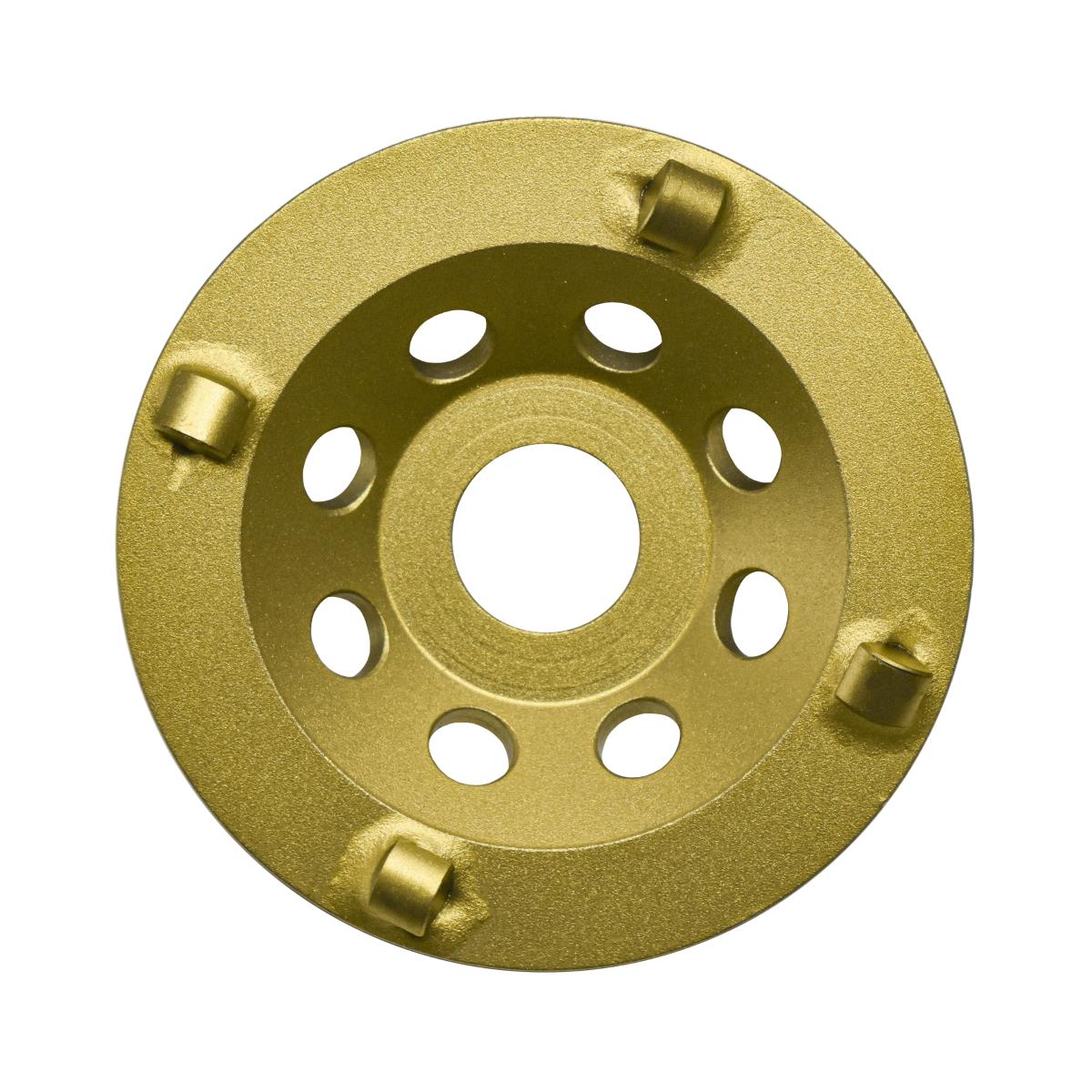 Copa Diamantada 4" PSI Concreto | Disco de Desbaste Profesional | Eje 7/8" | 4 Segmentos Grandes