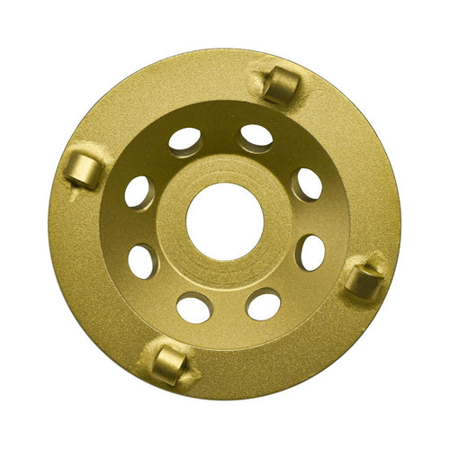 Copa Diamantada 4" PSI Concreto | Disco de Desbaste Profesional | Eje 7/8" | 4 Segmentos Grandes