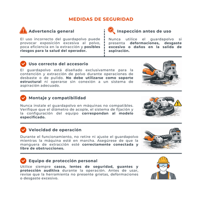 Guarda Extractora de Polvo de 7 Pulgadas para Esmeriladora