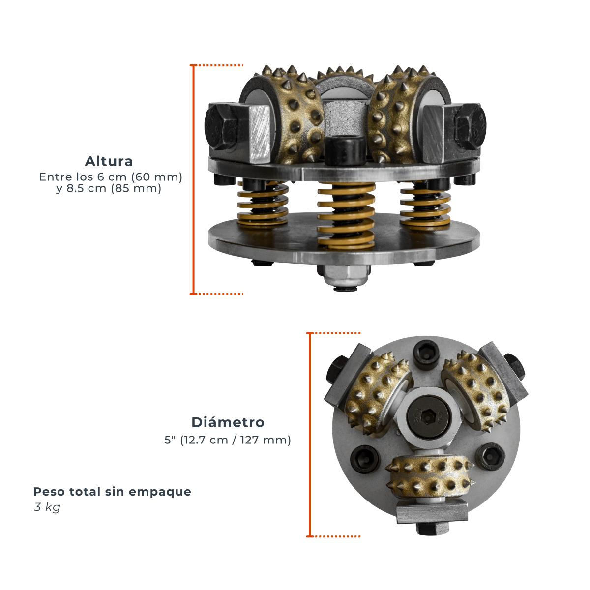 Martelina (Buzarda) de Alto Rendimiento para Concreto y Mármol | Acabado Antiderrapante | Adaptador Universal (M14 / Redi Lock)