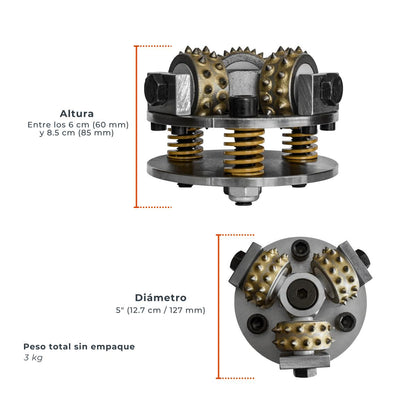 Martelina (Buzarda) de Alto Rendimiento para Concreto y Mármol | Acabado Antiderrapante | Adaptador Universal (M14 / Redi Lock)