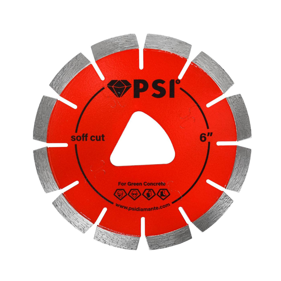 Disco de Corte 6" para soff-cut, CON DISEÑO ÚNICO QUE PERMITE EL CORTE EN “VERDE”